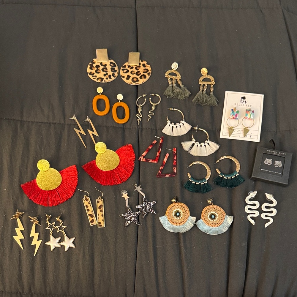 Assorted Statement Earrings Set - Colorful Mix